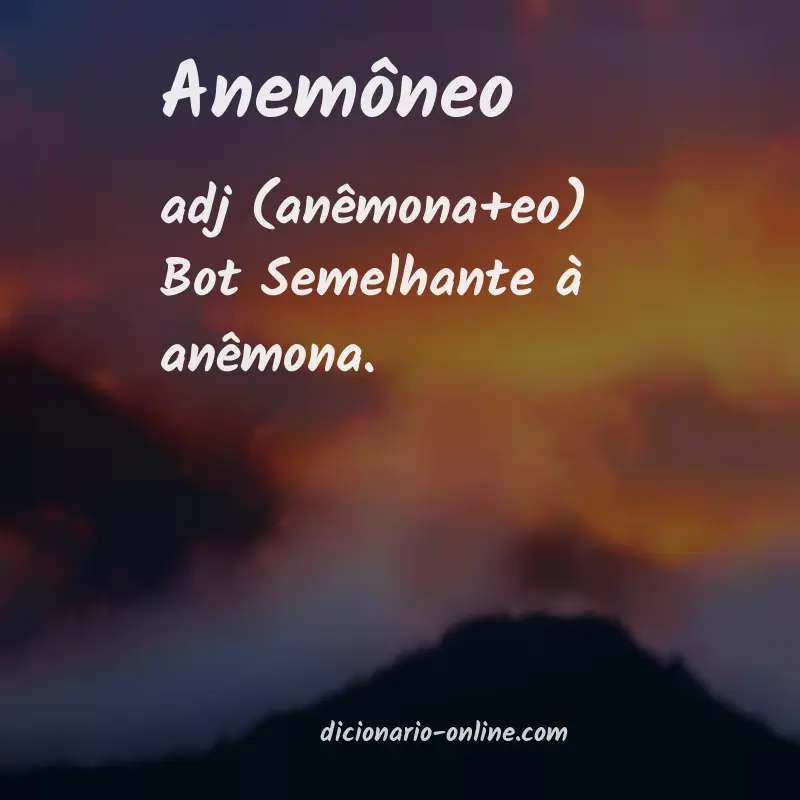 Significado de anemôneo