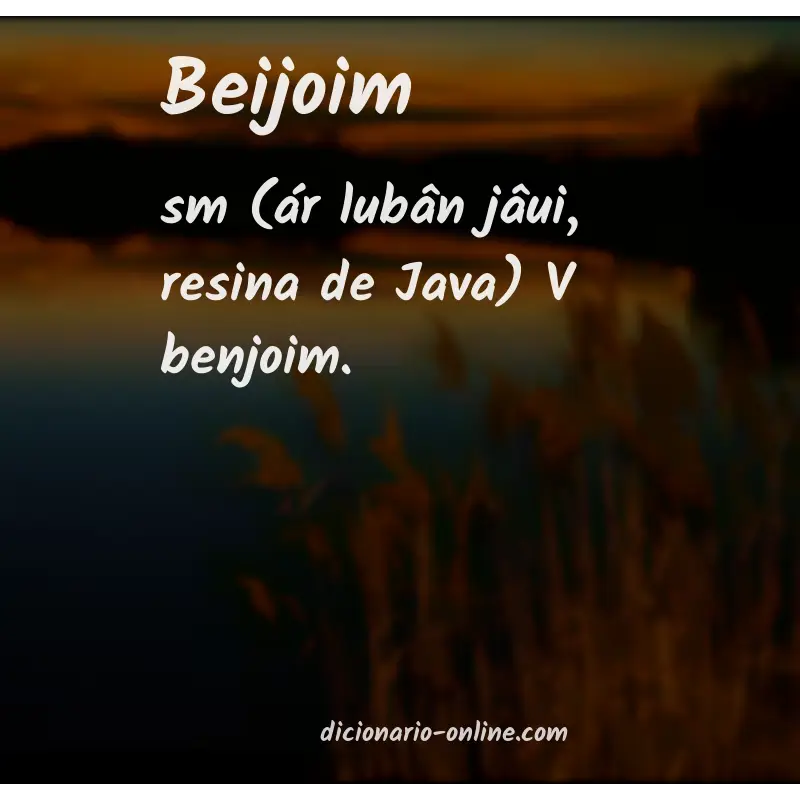 Significado de beijoim