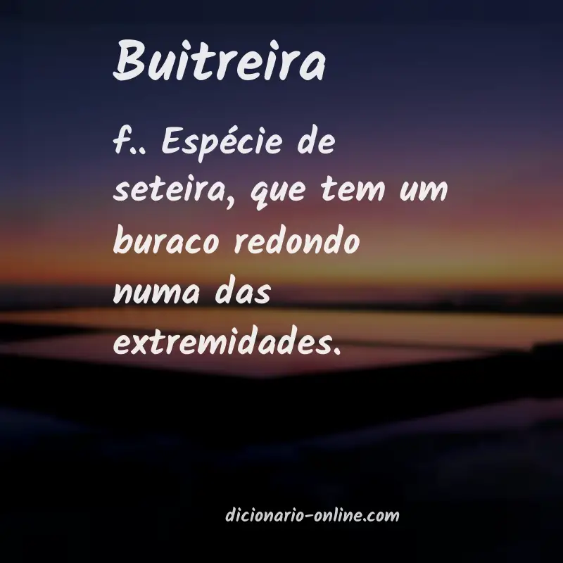 Significado de buitreira