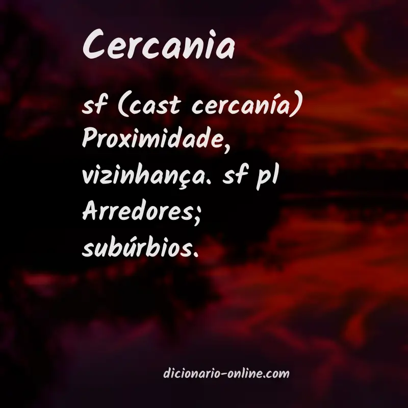 Significado de cercania