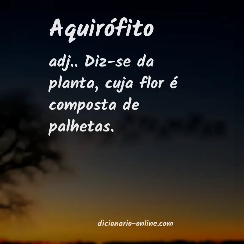 Significado de aquirófito