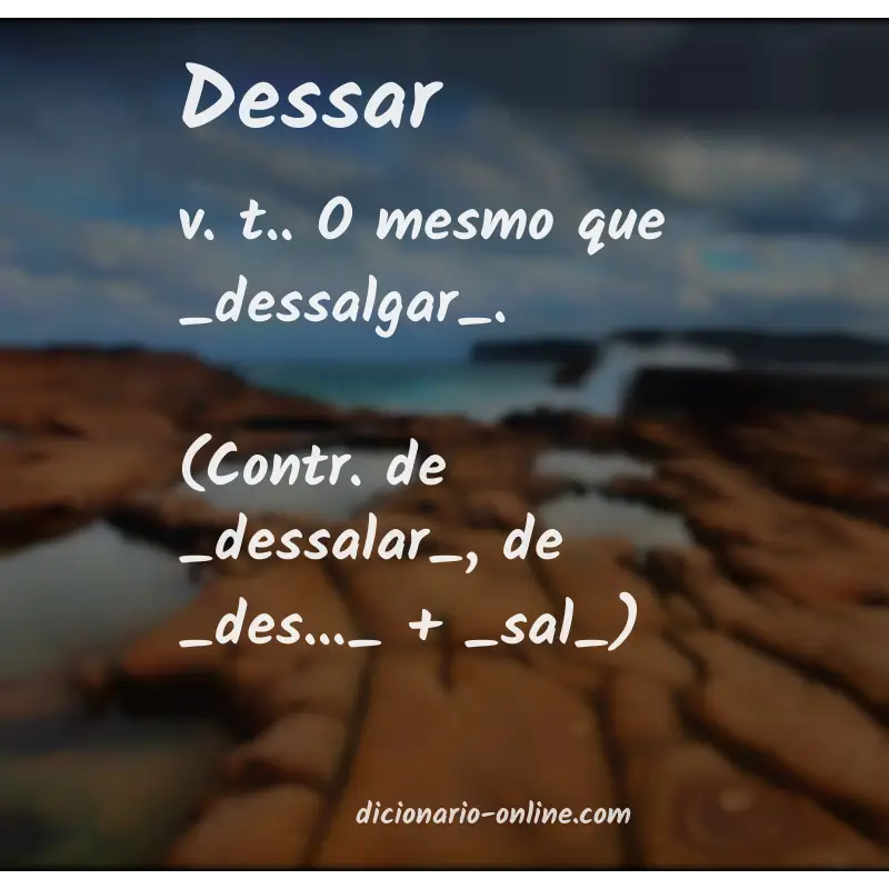 Significado de dessar