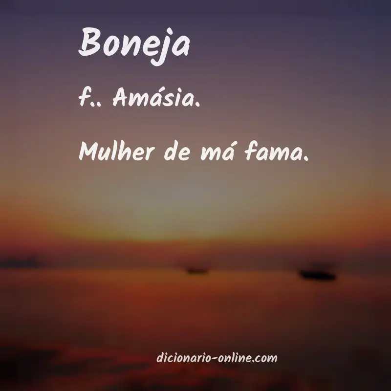 Significado de boneja