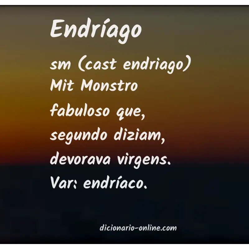 Significado de endríago