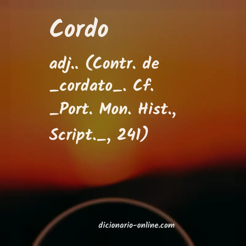 Significado de cordo