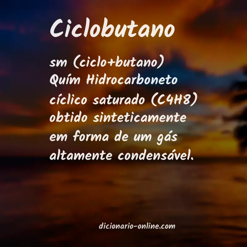 Significado de ciclobutano