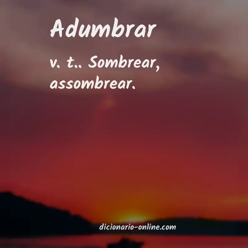 Significado de adumbrar