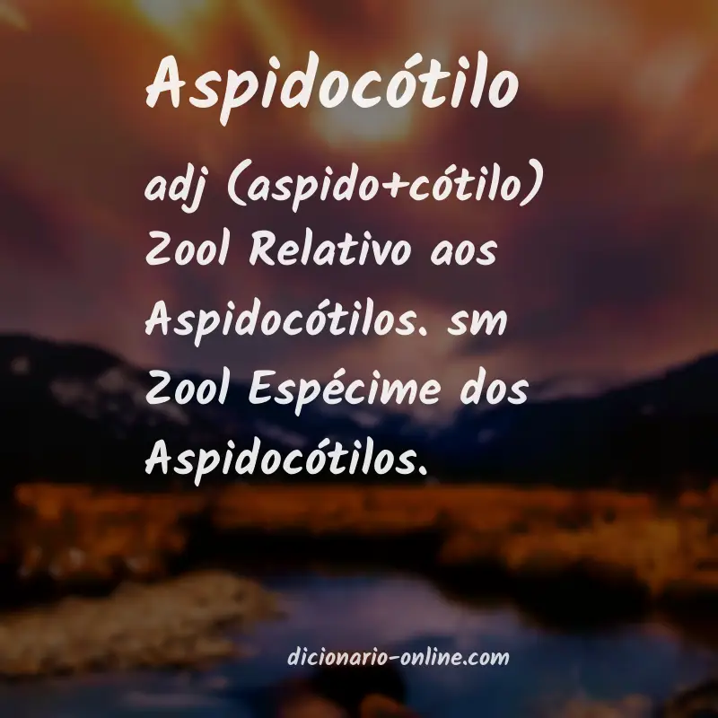 Significado de aspidocótilo