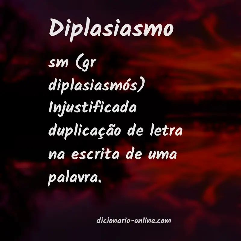 Significado de diplasiasmo
