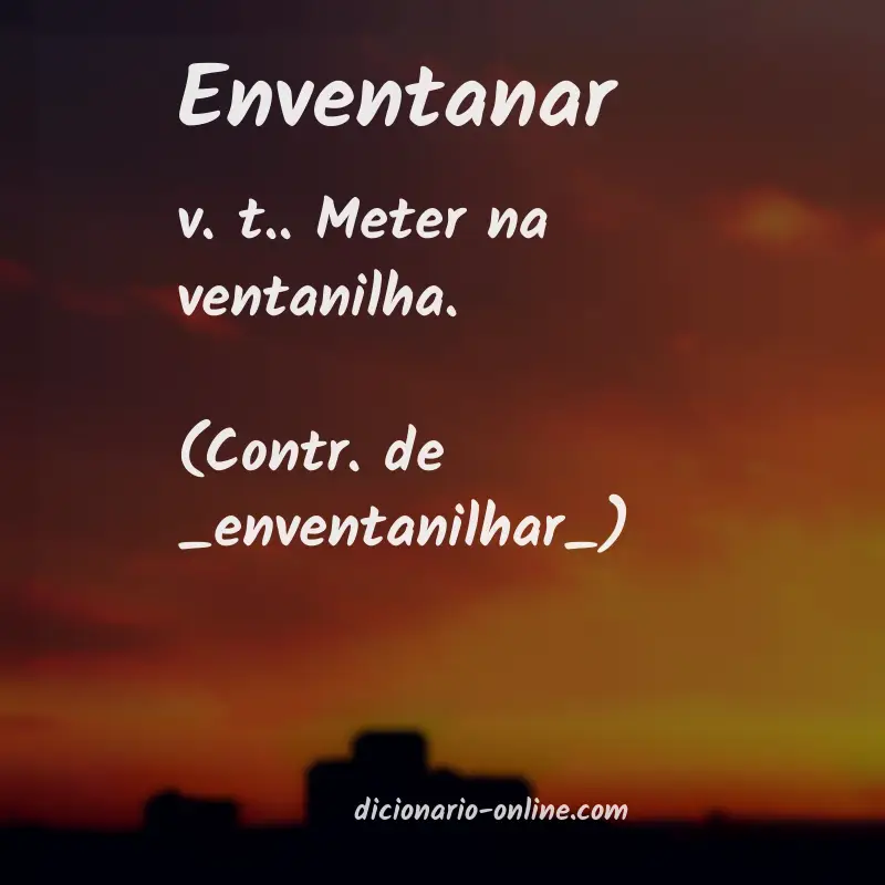 Significado de enventanar