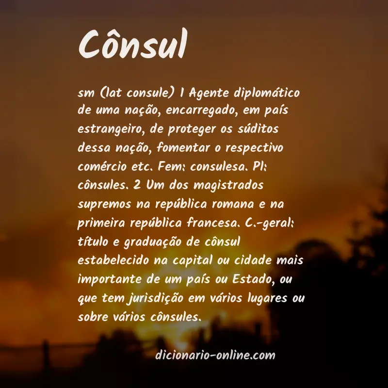 Significado de cônsul