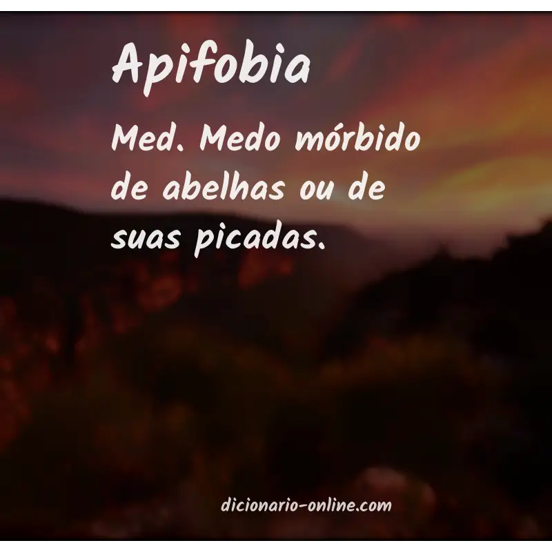Significado de apifobia