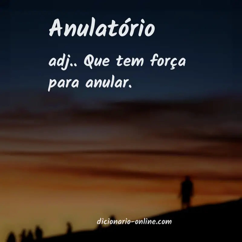 Significado de anulatório