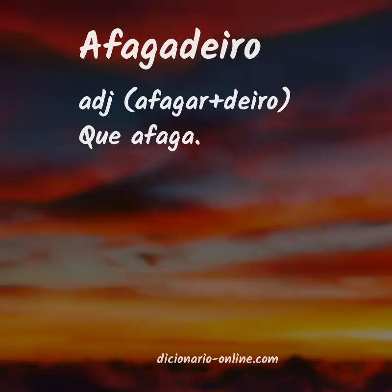 Significado de afagadeiro