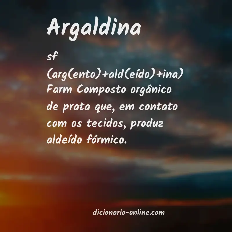 Significado de argaldina
