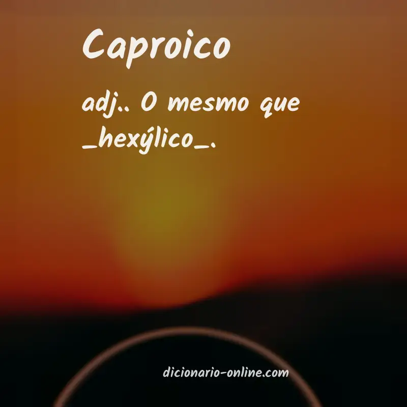 Significado de caproico