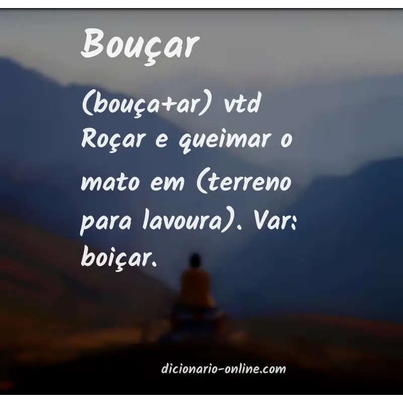 Significado de bouçar