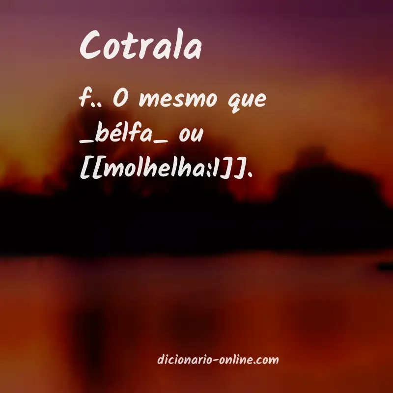 Significado de cotrala