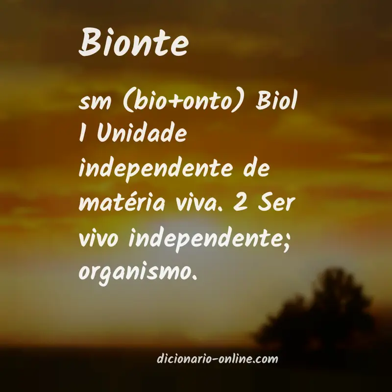 Significado de bionte