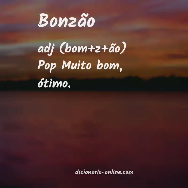 Significado de bonzão
