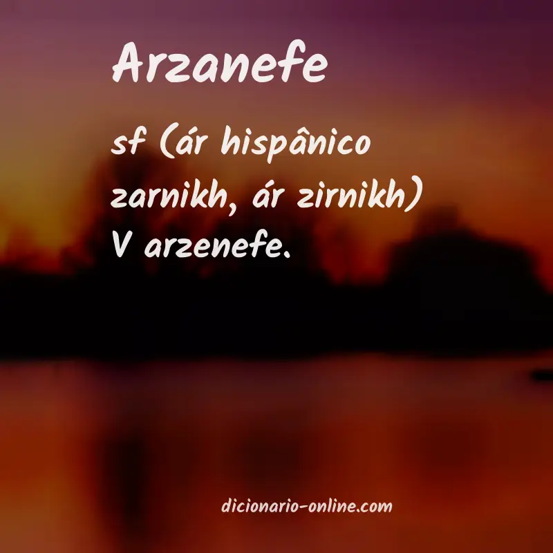 Significado de arzanefe