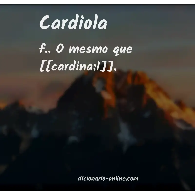 Significado de cardiola