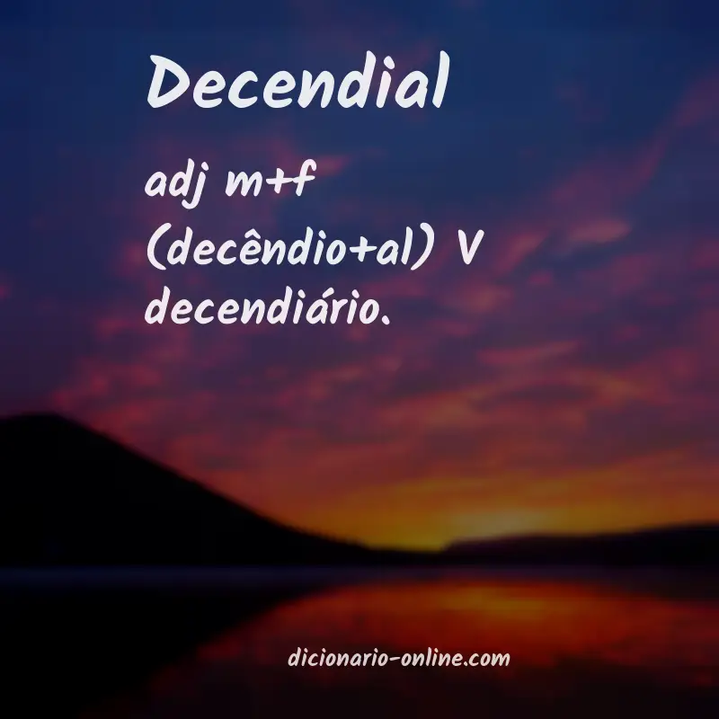 Significado de decendial