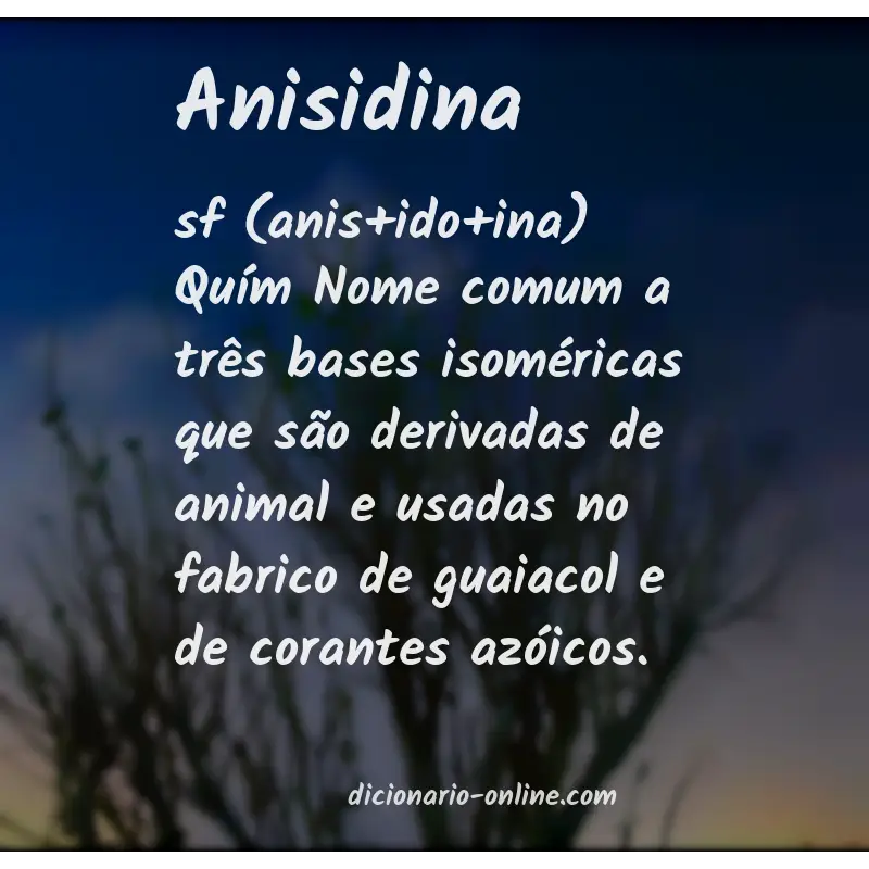 Significado de anisidina