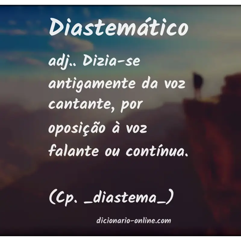 Significado de diastemático