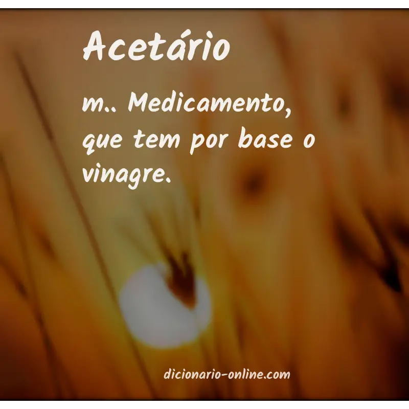 Significado de acetário