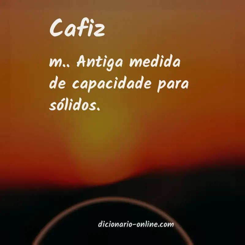 Significado de cafiz