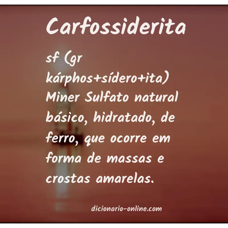 Significado de carfossiderita