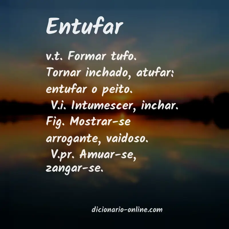 Significado de entufar