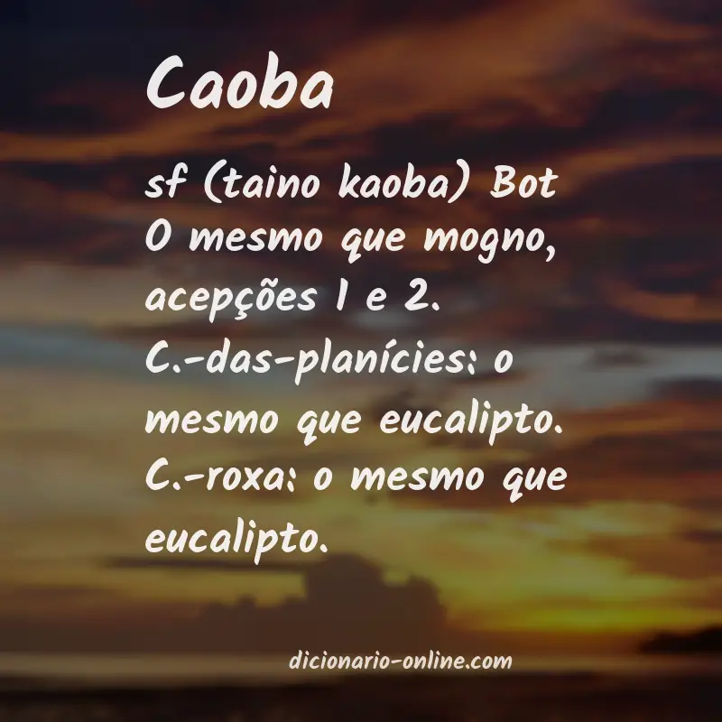 Significado de caoba