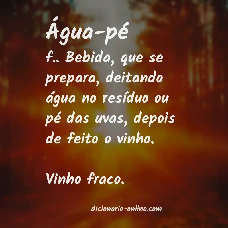 Significado de água-pé