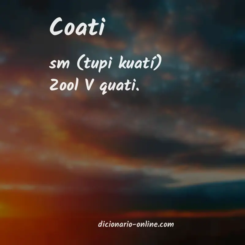 Significado de coati