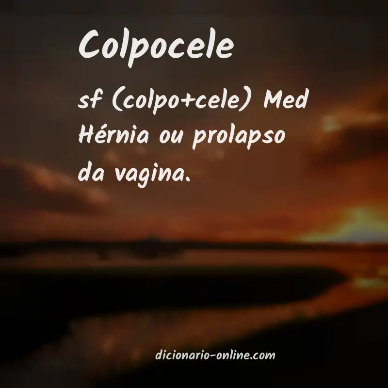Significado de colpocele