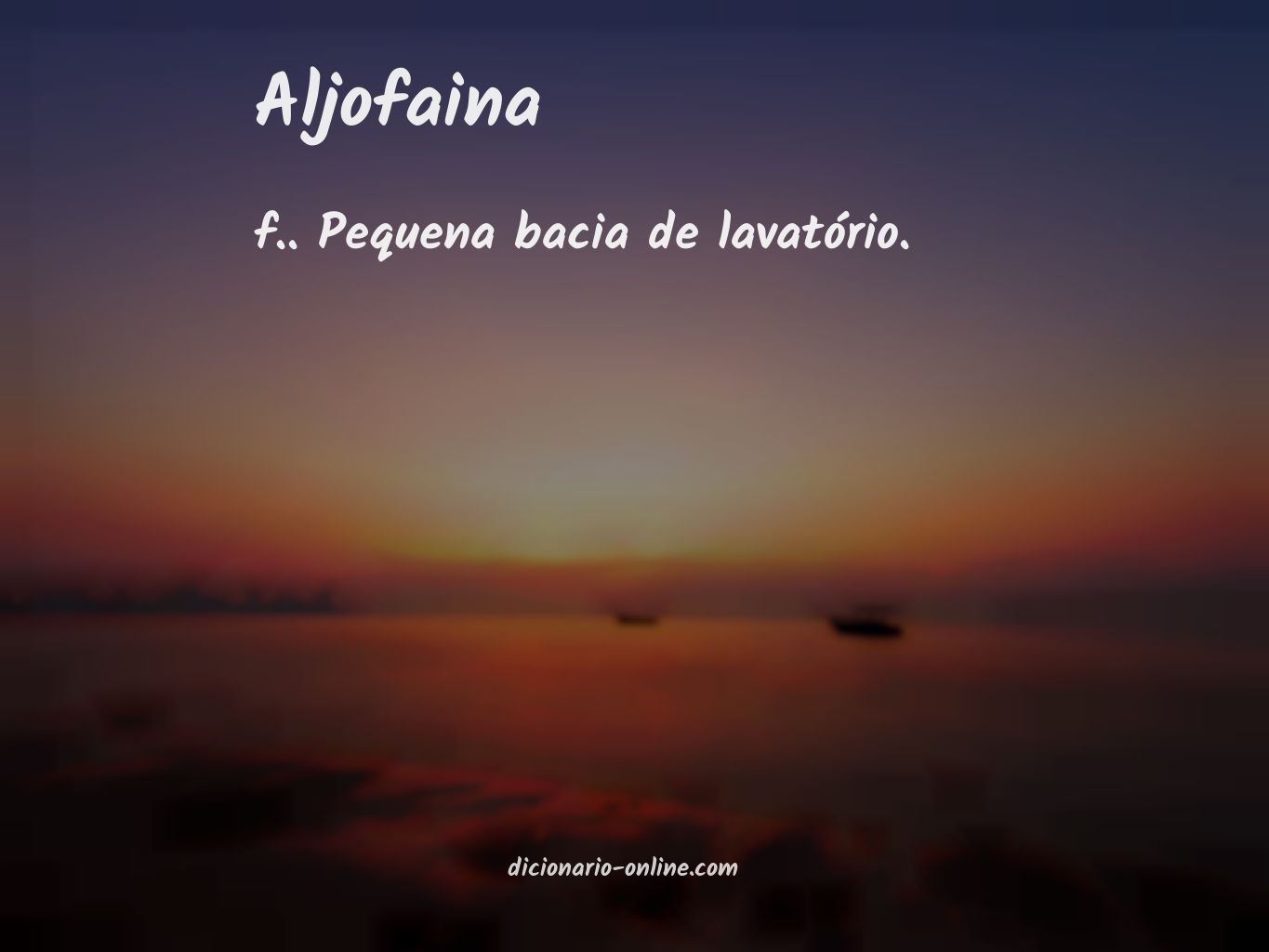 Significado de aljofaina