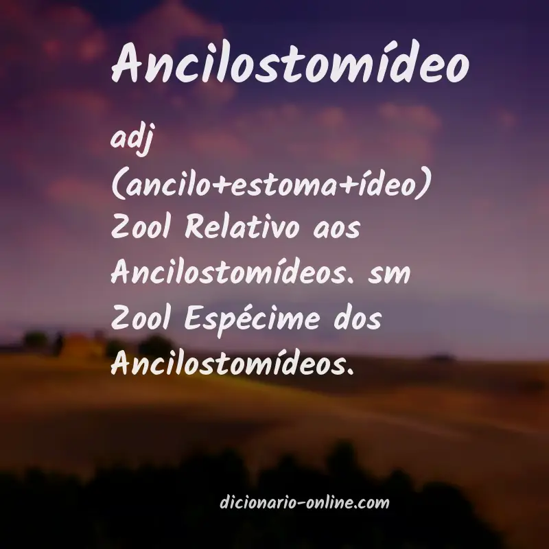 Significado de ancilostomídeo