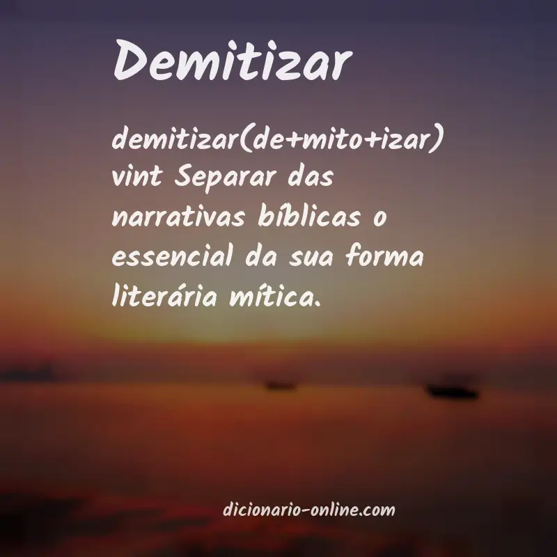 Significado de demitizar