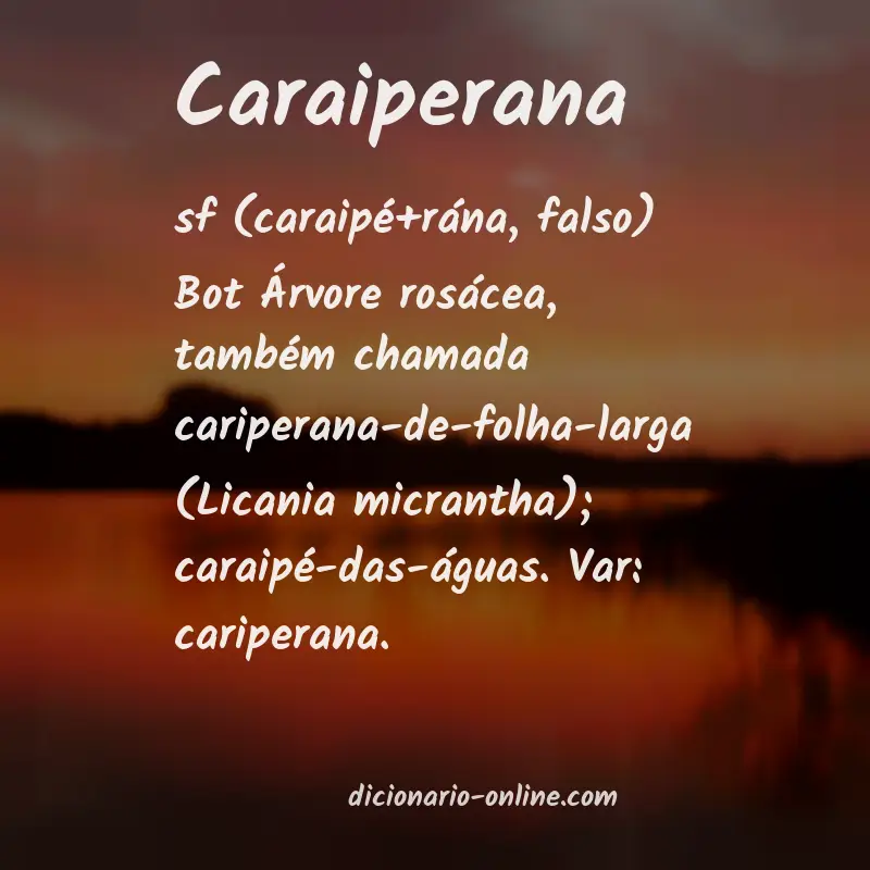 Significado de caraiperana