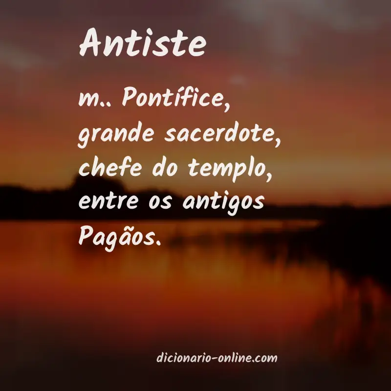 Significado de antiste