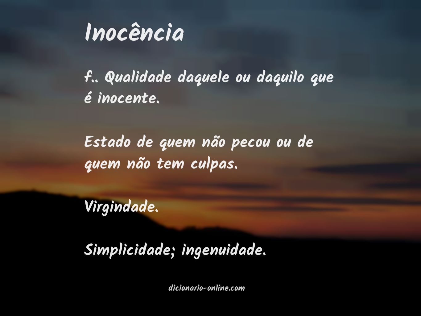 Significado de inocência