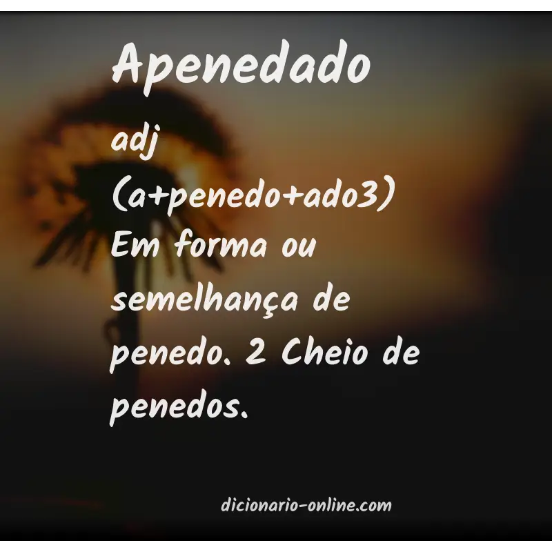 Significado de apenedado