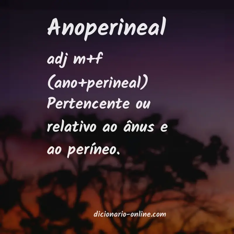 Significado de anoperineal