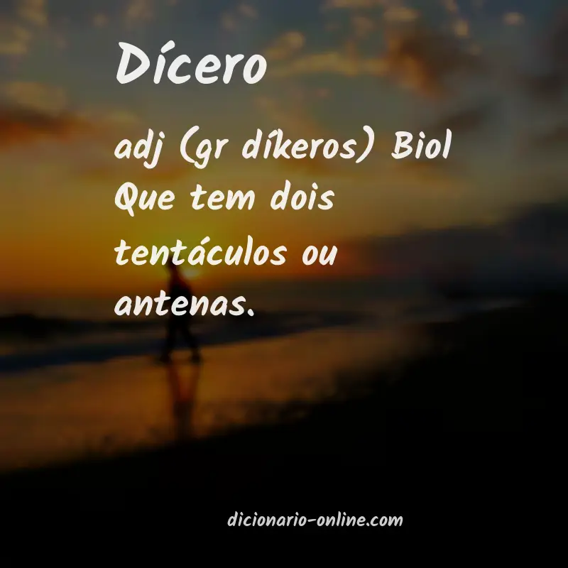 Significado de dícero