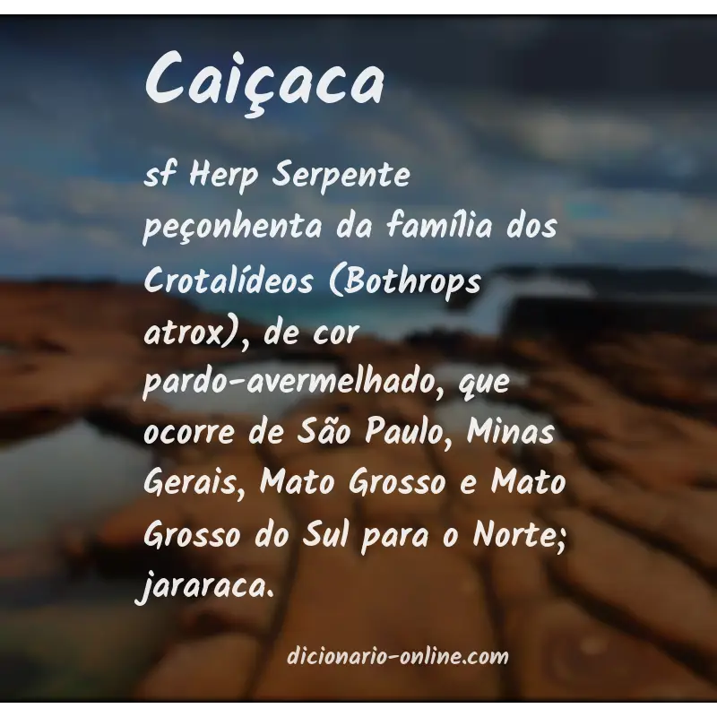 Significado de caiçaca