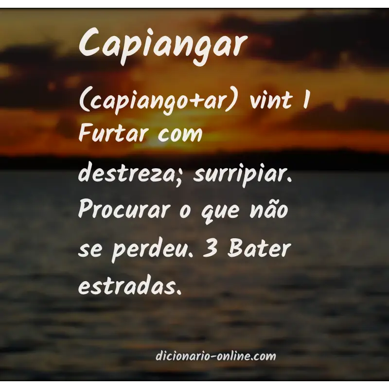 Significado de capiangar