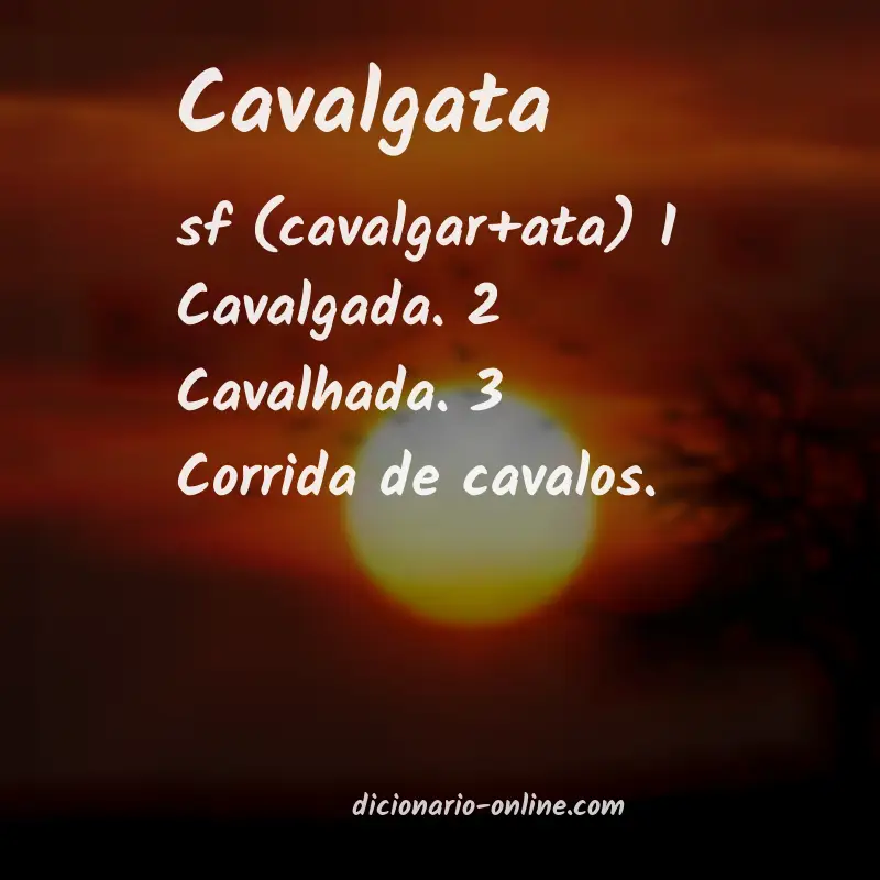 Significado de cavalgata