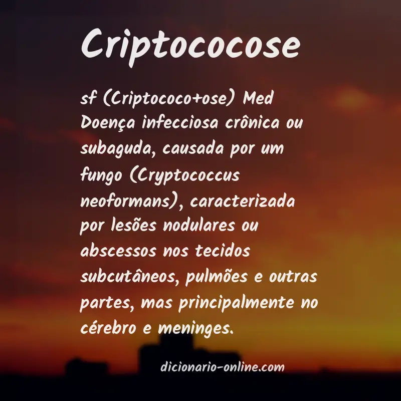 Significado de criptococose